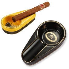 Galiner Travel Ceramic Cigar Ashtray Cigarette Holder 1 Cigar Vintage Cool Gift