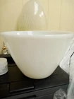 Vintage Anchor Hocking Fire-King White Splash Proof 9.5" X 6" Mixing Bowl