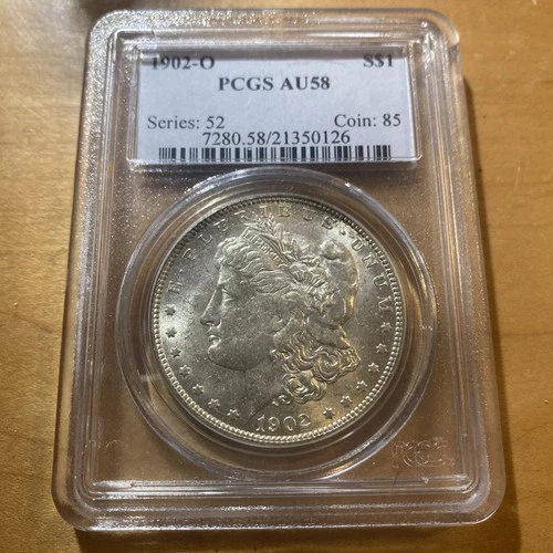 1902 O Morgan Dollar AU 58