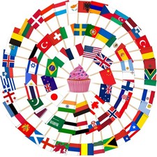 Toothpick Flags 100pcs Mini International Cocktail Picks Set