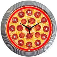 Neonetics Pizza Neon Clock 8PIZZA