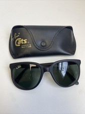 Vintage Bausch  Lomb Ray-Ban Cat Eye Sunglass Frames Only Black France
