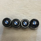Set Of 4 Black BMW Valve Stem Caps (Style1)