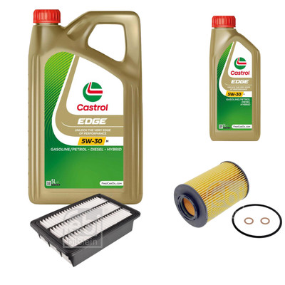 FEBI BILSTEIN Inspektionspaket 6L CASTROL EDGE 5W-30 M für Hyundai Santa Fé II