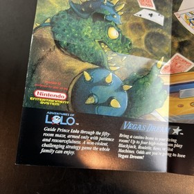 NES Nintendo HAI Game's poster ONLY! shows Lolo Air Fortress Hal-nes-us-3