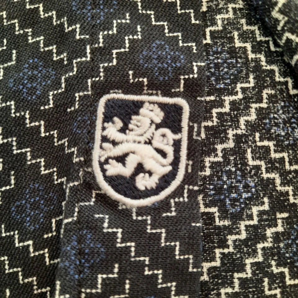 Camisa de seda Nat Nast Luxury Original manga corta geométrica abotonada para hombre XXL  Foto 2 de 4