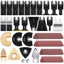 87 Pcs Oscillating Saw Blades, Wood Metal Cutting Multitool Bi-Metal Black 