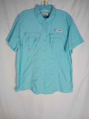 Magellan Shirt XL Men's  blue Short Sleeve FishGear grip close pocket MagWick