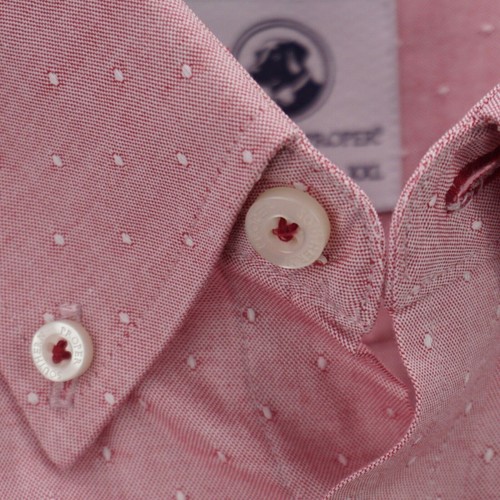 SOUTHERN PROPER LONG SLEEVE SHIRT PINK ROSE RED OXFORD LABRADOR EMBROIDERED L - Picture 3 of 9