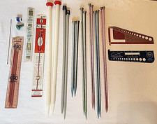 Vintage Knitting Needles, Bates Knit Chek, Boye Stitch Gauge, Mixed Variety Lot