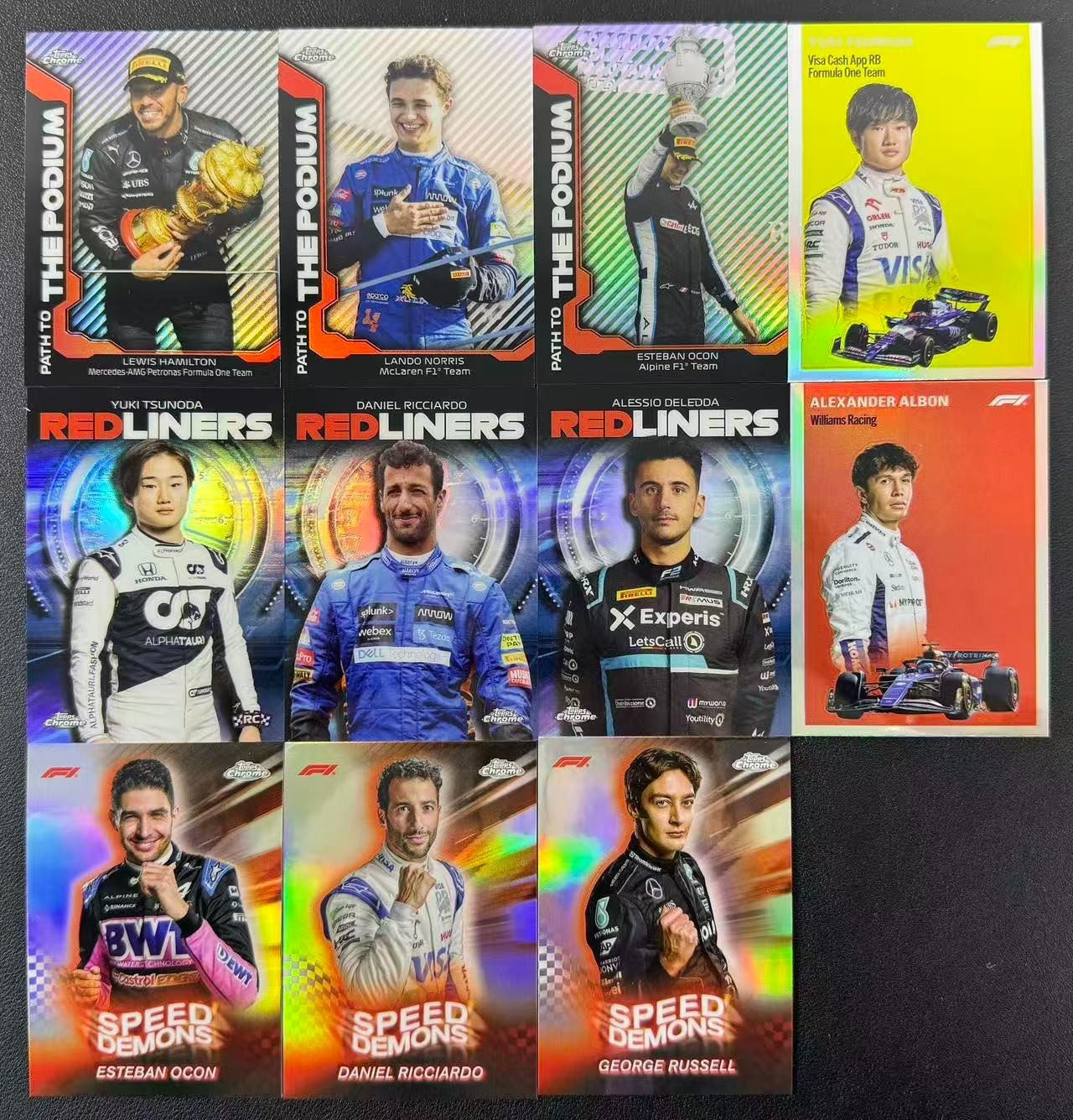 2021 Topps Chrome F1 Lewis Hamilton Path to the Podium 11 lots CXY 25