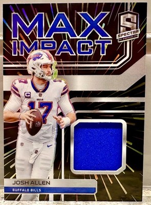 JERSEY # MATCH! 2022 Spectra Josh Allen Player Worn Patch 17/75! BILLS (1/1)!