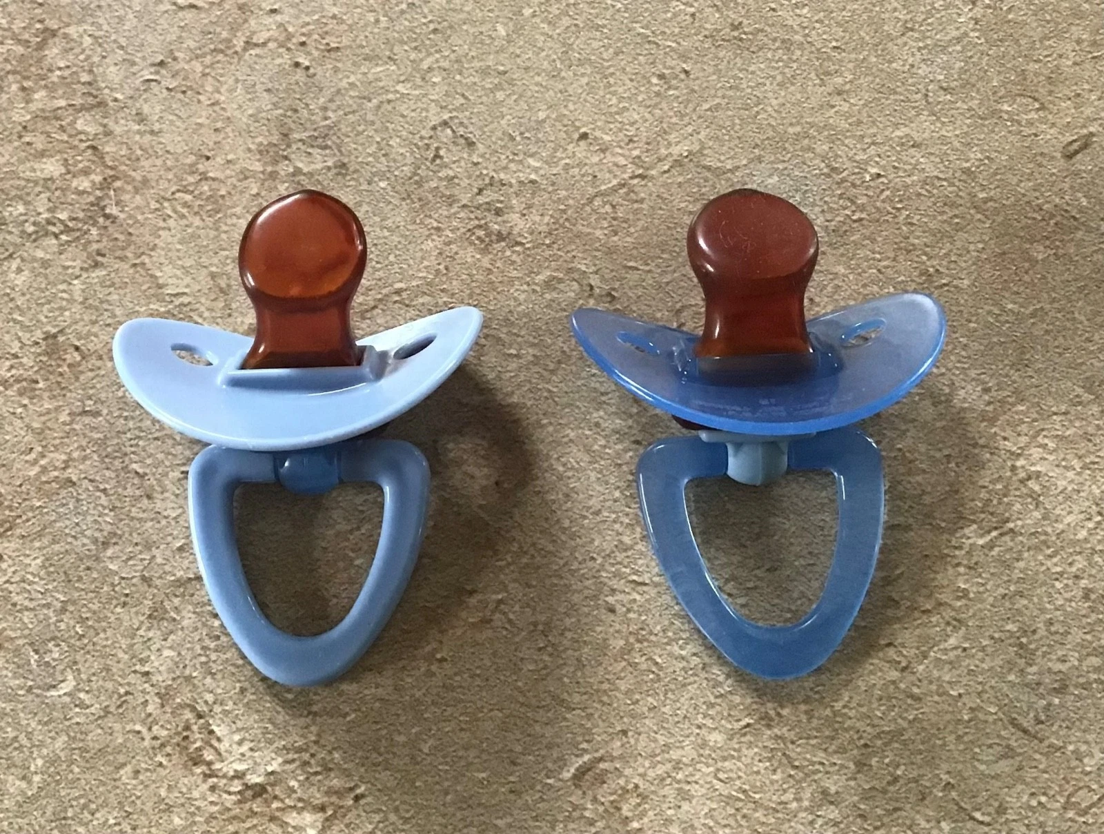 Vtg 1992 Blue Gerber NUK Orthodontic Pacifiers- Latex New Newborn-0-3mon-