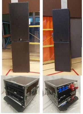 komplette D.A.S./ QSC Party-/ Live-Tonanlage 2 x 2400 Watt Baß-/ Topteil