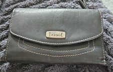 Fossil Black Leather Trifold Wallet