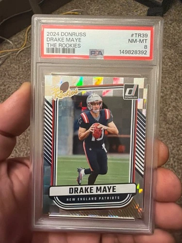 204 donruss drake maye the rookies psa 8
