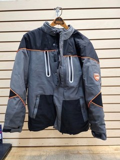 RefrigiWear Americold Work Jacket Size M Gray/Black/Orange Trim 8140R