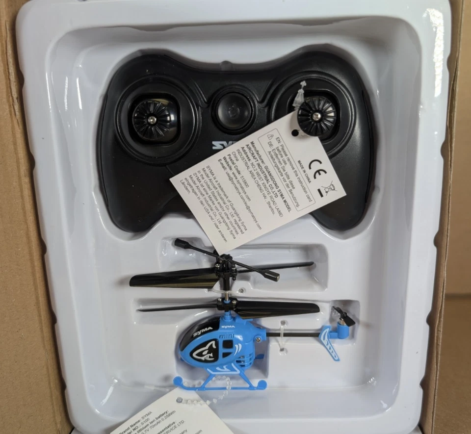 SYMA S100 Mini RC Helicopter with Gyro Stabilizer, Altitude Hold, 3.5 Channel... - Image 2 of 3