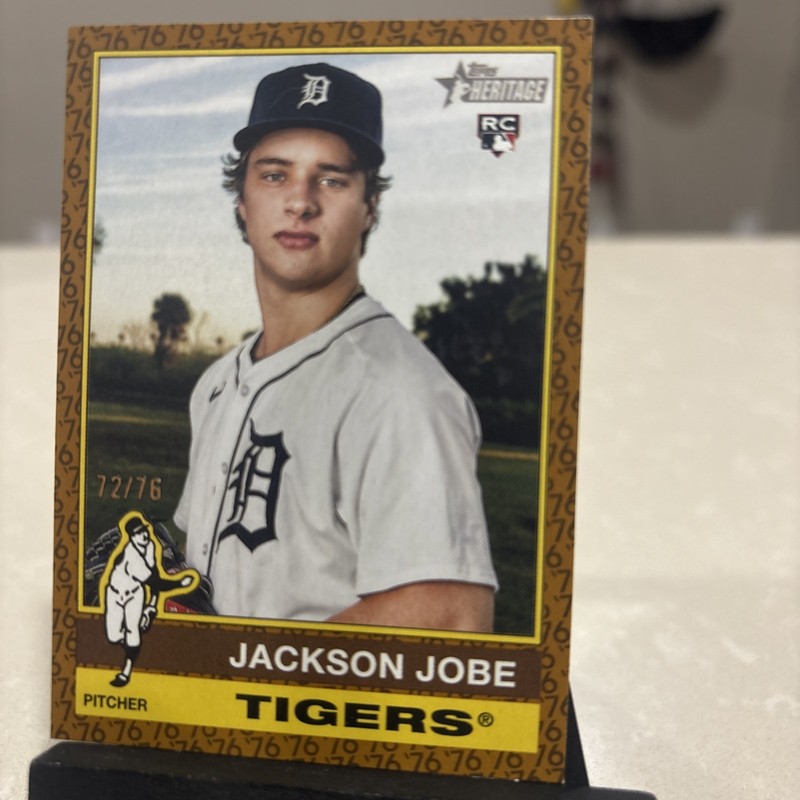 2025 Topps Heritage - Jackson Jobe #389 Color of the Year /76 (RC)