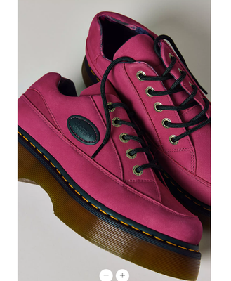 Dr. Martens BUZZ 5-Eye Fuchsia Pink Milled Nubuck Shoes MSRP$195