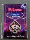 NV Coin 5 Gram .999 Fine Silver  Las Vegas Four Aces Art Bar Colorized