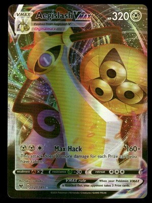Aegislash VMAX 127/185 Holo VMAX Rare Vivid Voltage Pokemon Near Mint