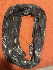 Harry Potter Maurders Map Infinity Scarf Black and White