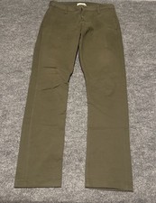 Taylor Stitch Mens Green 32x33 Townsend Democratic Chino Straight Leg Pants
