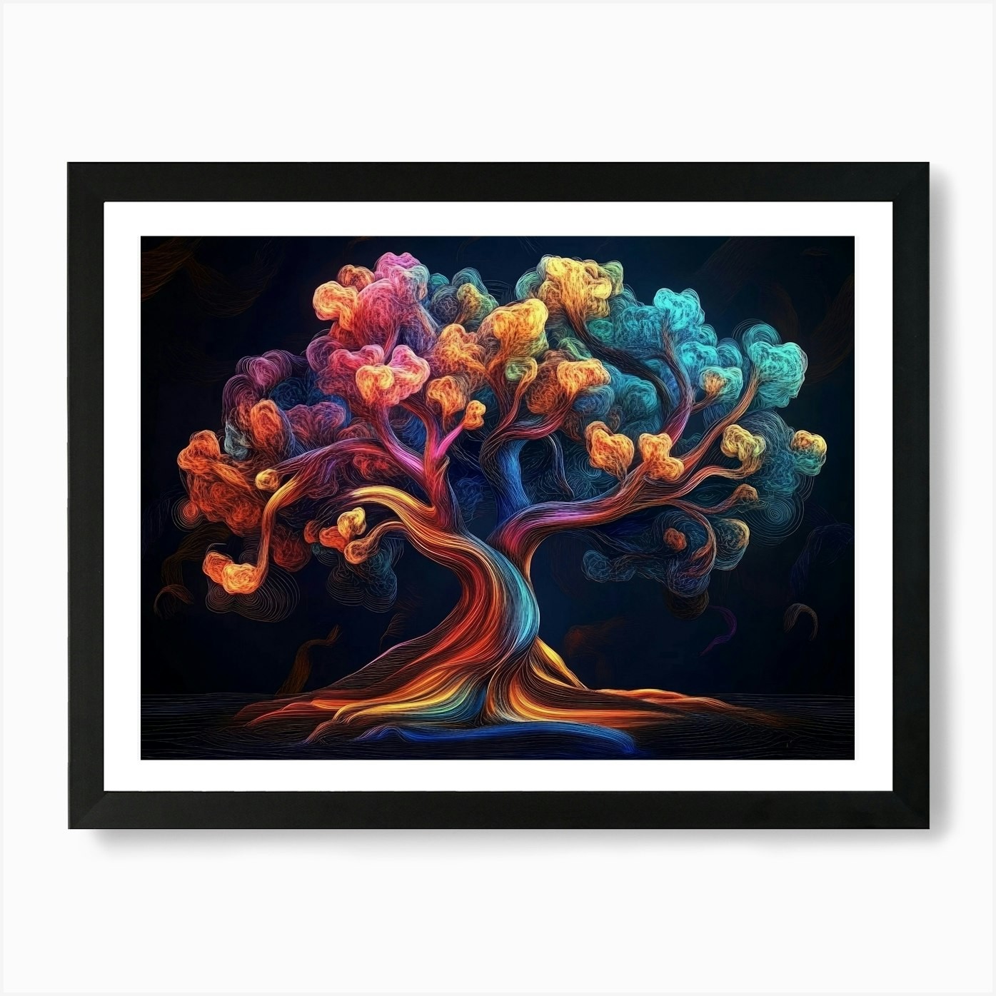 Tree of Life Framed Canvas Art Print Wall Decor Picture