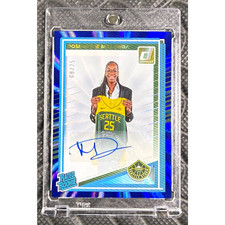 2025 Donruss WNBA #89 Dominique Malonga Blue Holo Laser Rated Rookie Auto /25