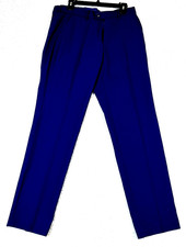 Mens Blue Dress Pants Stretch Waistband Size 38x32 New