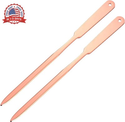 Outus 2 Pack Pink Letter Openers Gold Envelope Opener Slitter Stainless Steel Ha