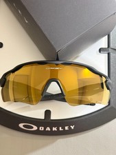 Oakley Radar EV Path Sunglasses 24K Gold Lens Matte Black Frame Fast Shipping