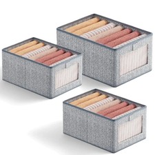 2 PIEZAS Armario Organizador Plegable Tela Almacenamiento Cajón para Pantalones Camisas Armario