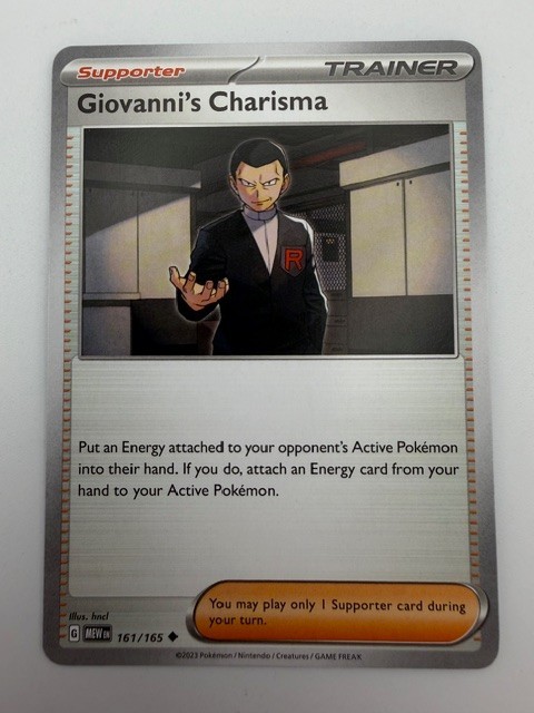 #161/165 Giovanni's Charisma Normal - Pokémon Scarlet & Violet 151 English NM