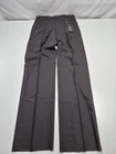 Zanieri Dress Pants Mens 34x36 Gray Wool Pleated Straight High Twist Italy NWT