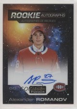 2020-21 O-Pee-Chee Platinum Rookie Cosmic 52/75 Alexander Romanov #R-AR Auto l4c