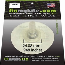 FixMyKite F-One Kiteboard Kite Bladder Self Stick Straight One Pump Repair Valve