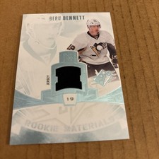 2013 US SPx Rookie Materials JSY RELIC Beau Bennett RC #RM-BB Penguins (f3)