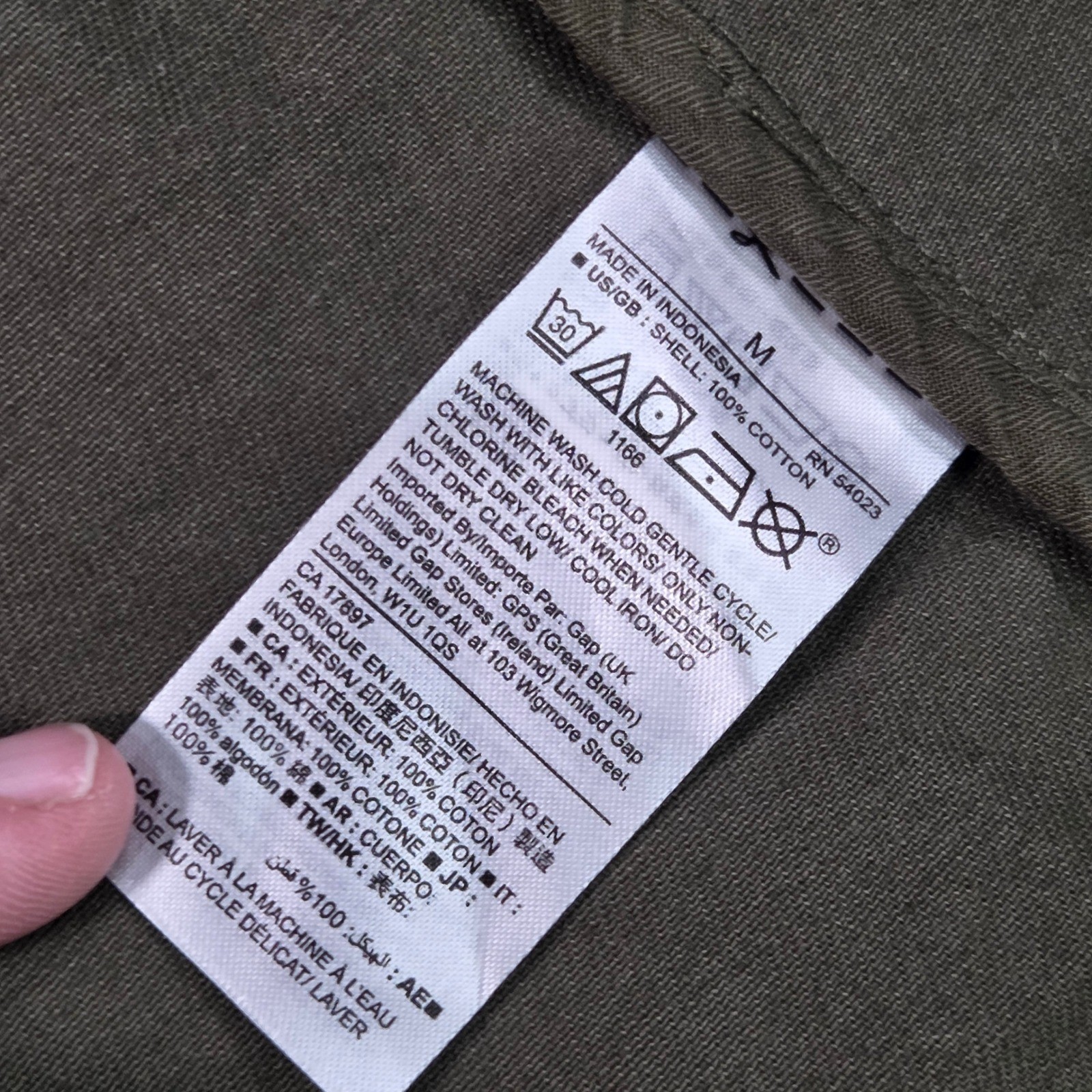 GAP Olive Green Utility Jacket Drawstring Waist W… - image 8