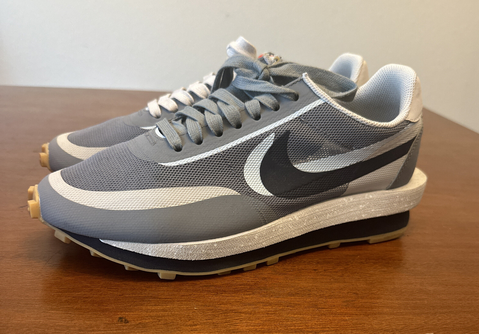 SACAI X NIKE Nike LDWaffle x Sacai x Clot Kiss Of Death 2 taglia 9 5 grigio chiaro blu navy