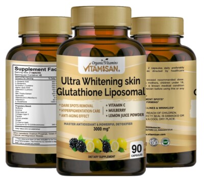 glutathione 3000 Купить organic glutathione 3000mg skin whitening anti aging herbal  supplement 60 caps (334244962405), США