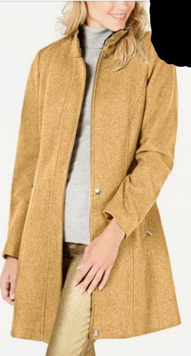 Calvin Klein Walker Camel Coat Size 