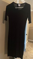 Lularoe Julia Pencil Dress Solid RIBBED Black sz SMALL EUC cute EXCELLENT LOOK!!