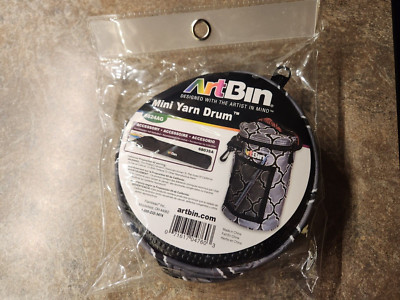 ArtBin Mini Yarn Drum, Knitting And Crochet Tote Bag - Black and Gray, 6824AG