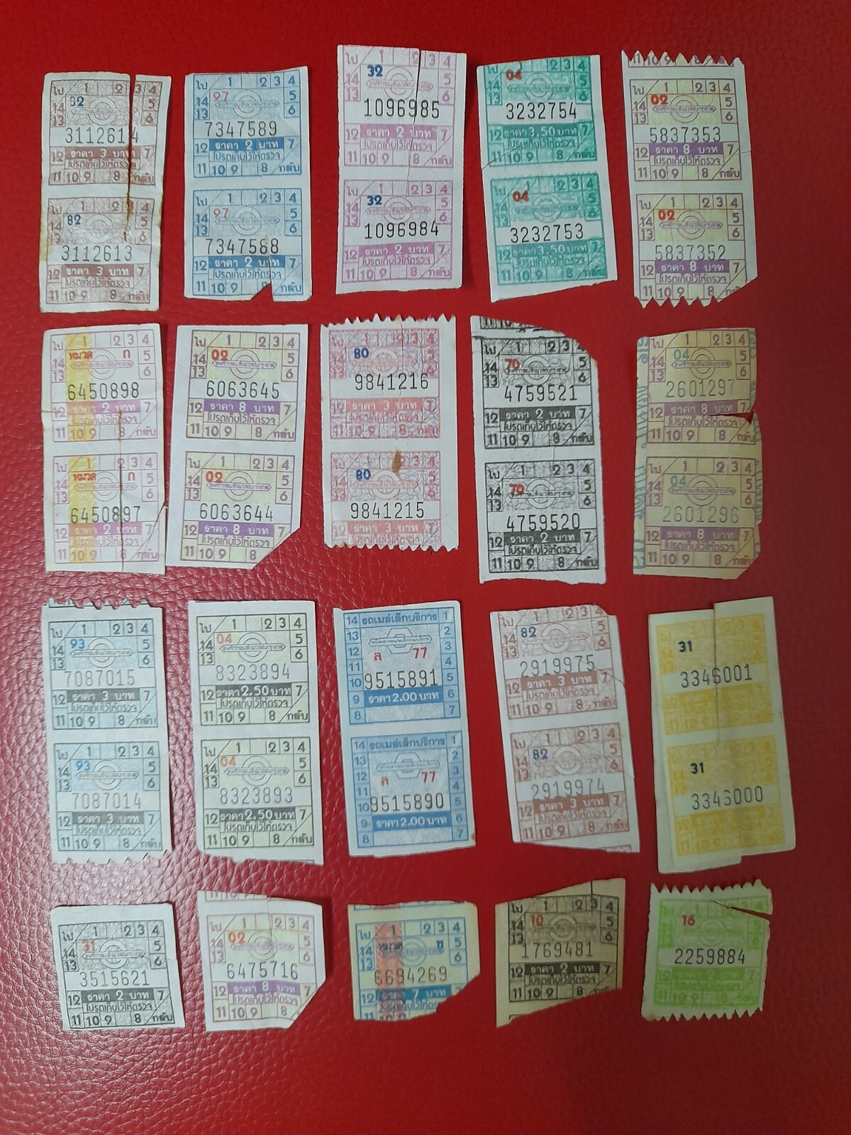 Bangkok bus tickets, Thailand, Year 1987-1992, SET1