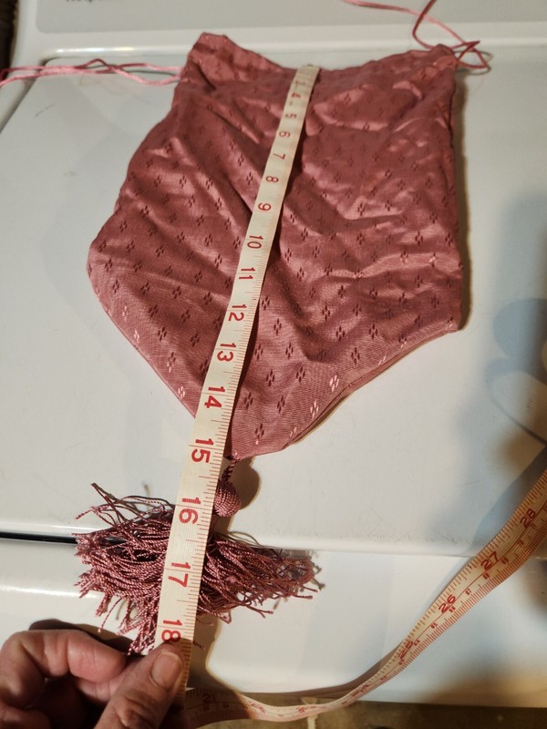 Pink Draw String Purse for Living History or Theater.