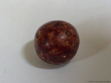 Antique Bennington Clay Marble Dark Brown Pottery Glazed 5/8" Vintage Stoneware