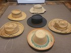 Vintage- Modern Women/Men Straw Hats Lot of (6) Mixed Sizes — photo 3