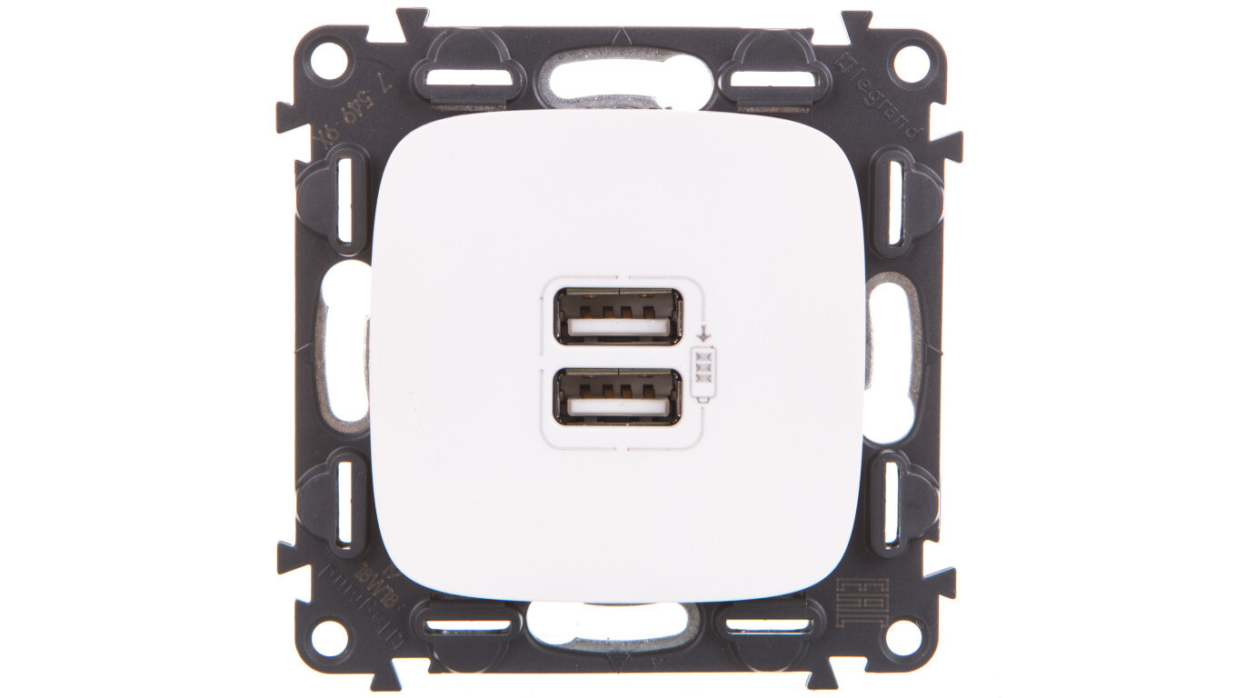 VALENA ALLURE USB charging socket double white 754995 /T2UK